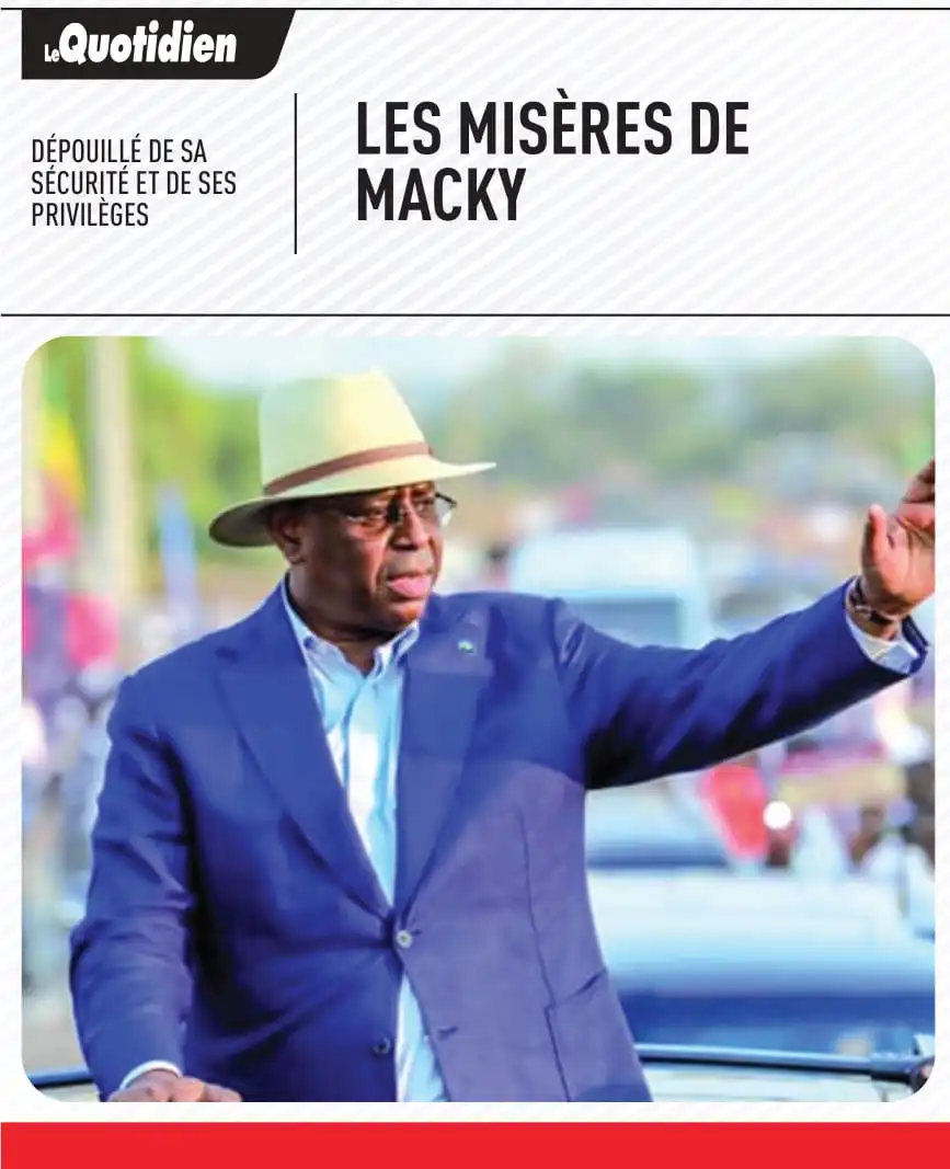 Stripped of his security and privileges: Macky’s Misery