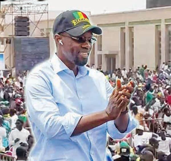 Pastef leader Sonko at the Grand Theatre